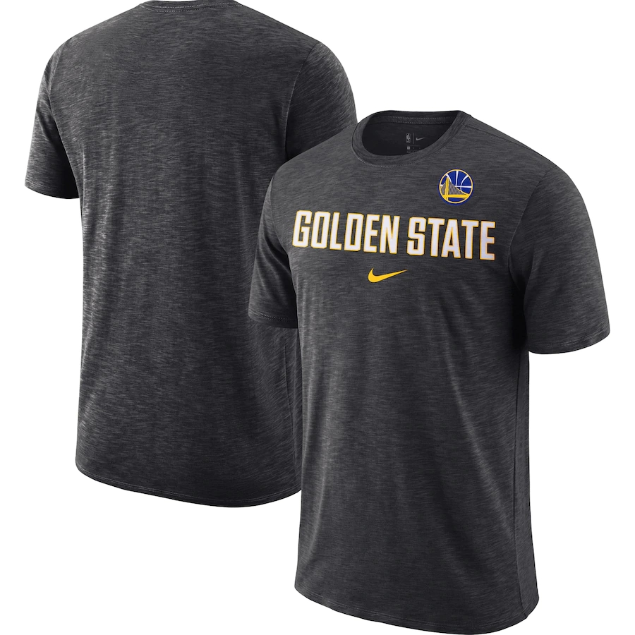 2020 NBA Men Nike Golden State Warriors Heathered Gray Essential Facility Slub Performance TShirt->nba t-shirts->Sports Accessory
